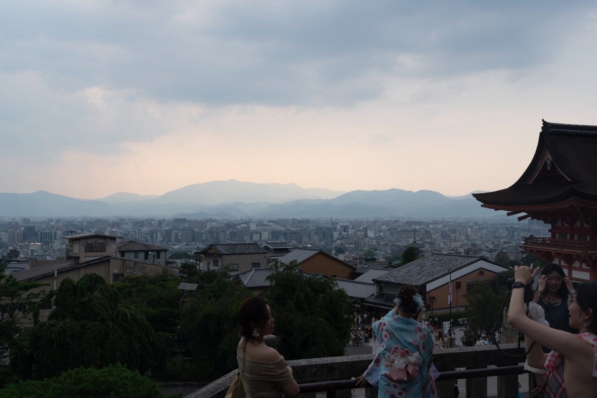 Kyoto from the temple terrace