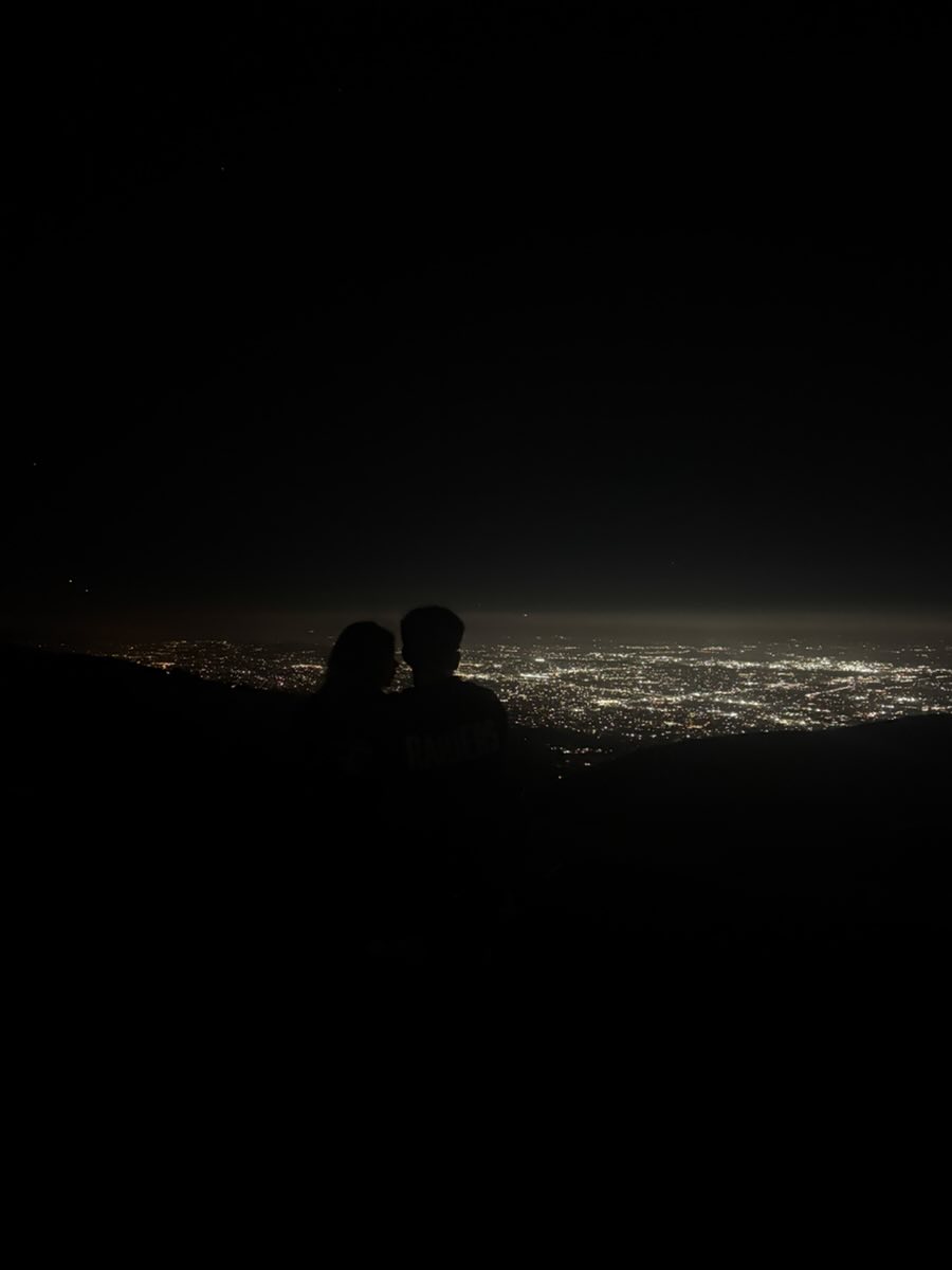 City lights from the hills