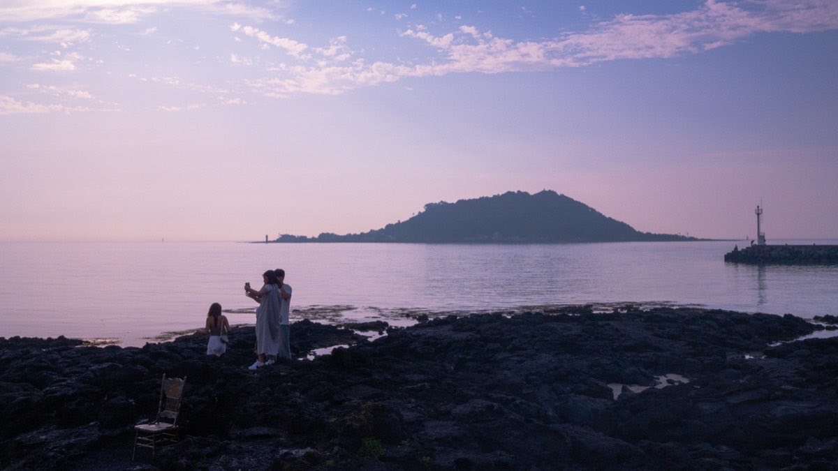 Jeju coast at dusk